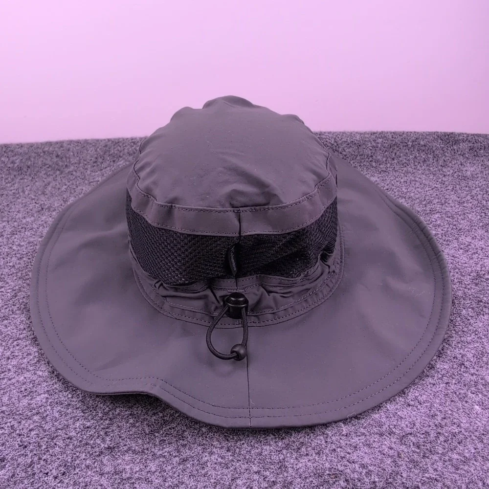 Columbia Bora Bora Booney Sun Hat Unisex O/S Grey Hiking Fishing Wide Brim Mesh
